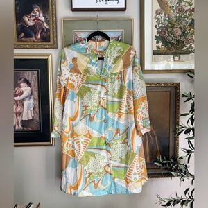 70s vintage retro patterned dress